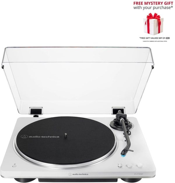 Audio Technica Audio-Technica AT-LP70XBT Fully Automatic Wireless Belt-Drive Bluetooth Turntable - Free Gift RRP 20!