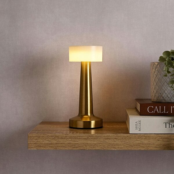 Hestia Bronze USB LED Touch Table Lamp