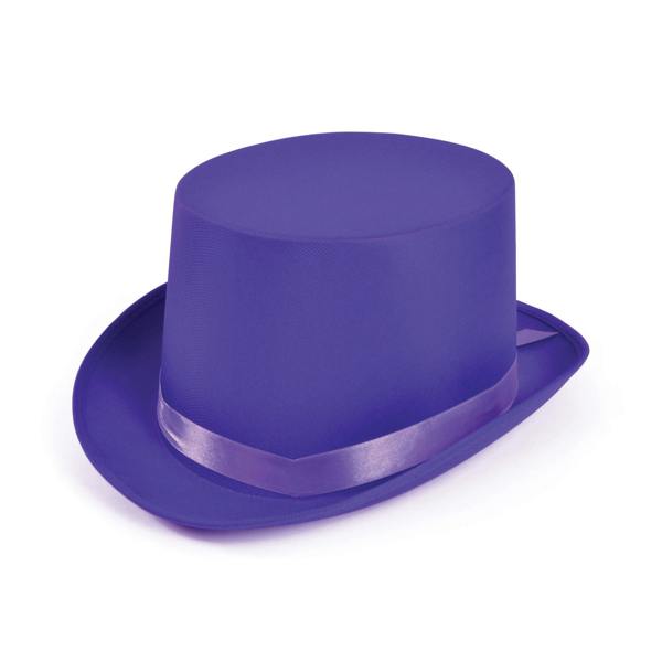 Bristol Novelty Unisex Satin Top Hat - Purple - 