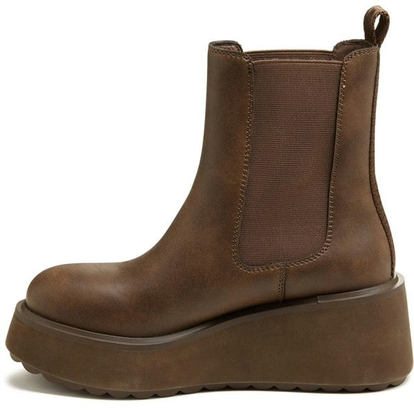 Rocket Dog Heyday Polyurethane Women's Dark Brown Flat Chelsea Boots