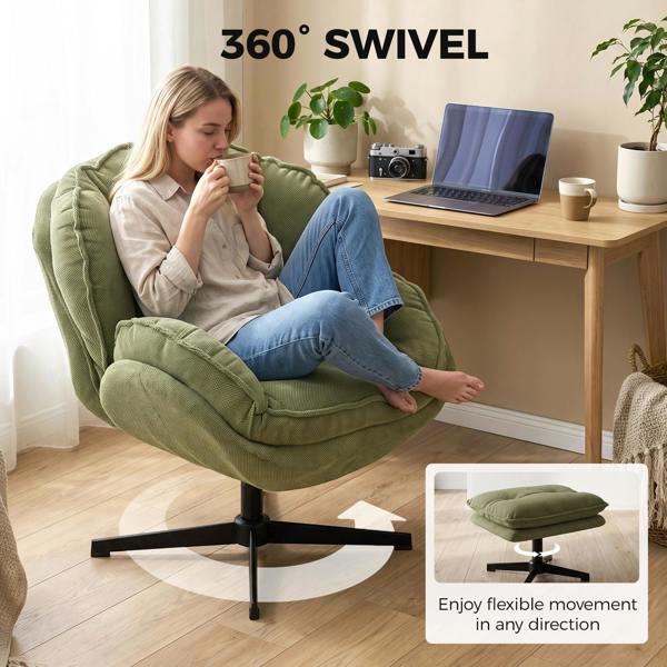 Accent Chair with Ottoman