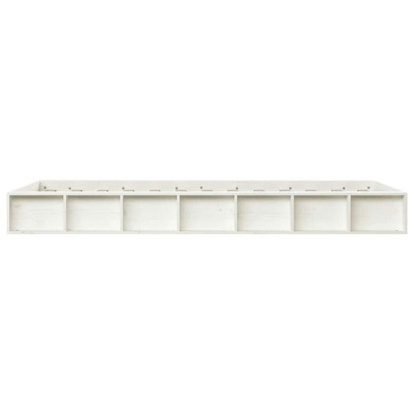 Berkfield Bed Frame White 140x190 cm Solid Wood