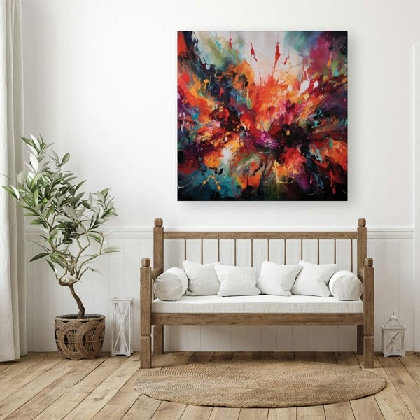 Warren Reed A Vibrant Abstract Painting Of Halloween Canvas