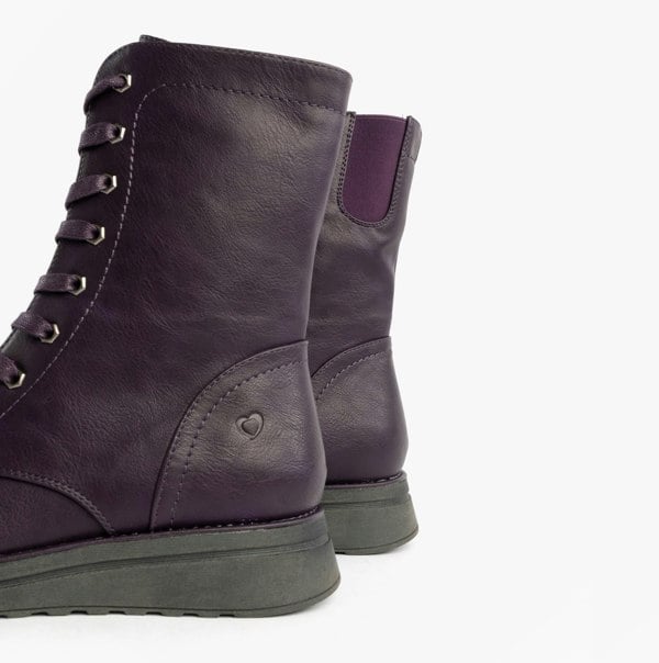 Heavenly Feet MARTINA4 Womens Ankle Boots Purple