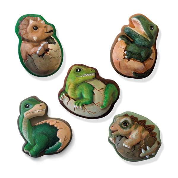  SES Creative Dinosaurs 2 in 1 - Casting and painting and scratch