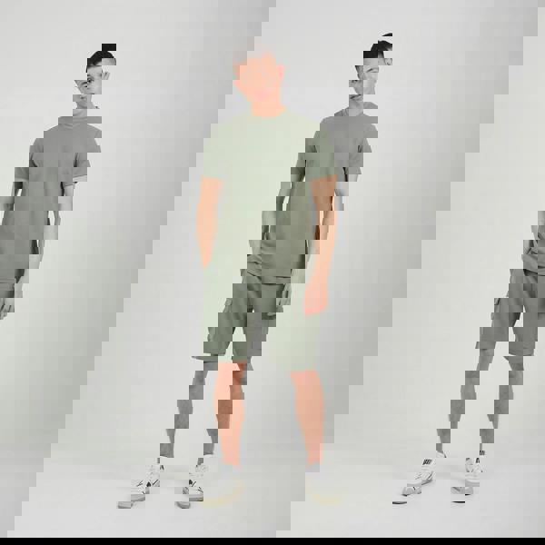 Brave Soul Pale Green Crew Neck T-Shirt - Pale Green Image 3