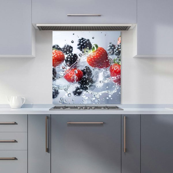 Warren Reed - Designer Splash of Freshness: Berries in Water Kitchen Splashback