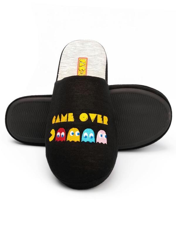 Pacman Mens Black Mule Slippers [dis]