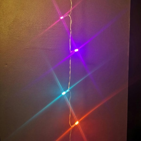 Samuel Alexander 20m Multi Function Battery Operated Rainbow LED Fairy Lights Christmas Decoration with Timer