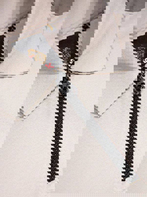 Luke 1977 Luke1977 Caltech 1000 Zip Polo Shirt - Cement Concrete