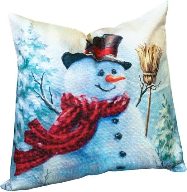 Xmas Haus Christmas Cushion, Snowman (45x45cm)