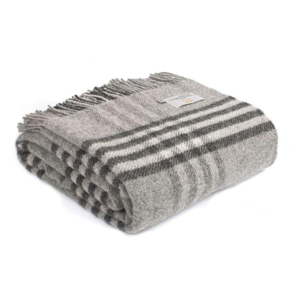 Lifestyle Hex Check Throw - 150 x 240cms - Charcoal