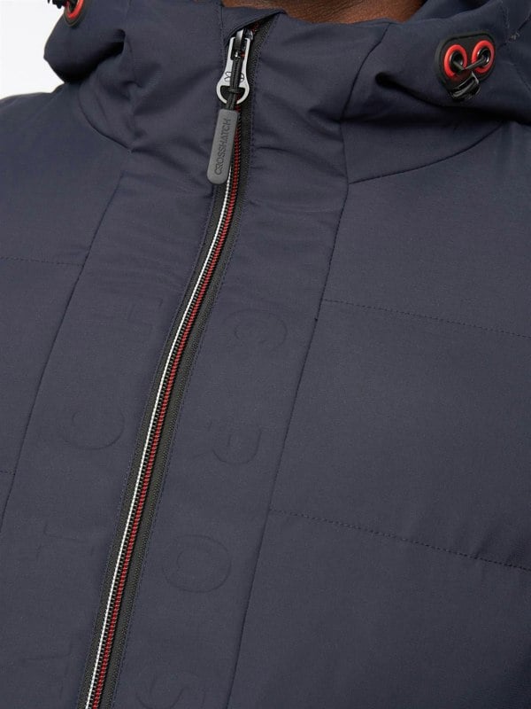 Crosshatch Mens Kampnew Embossed Jacket Navy