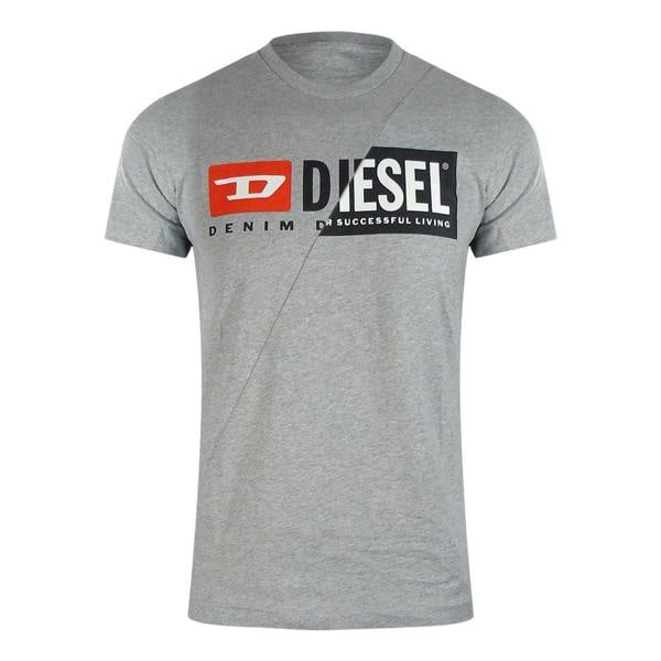 Diesel Mens Premium Cotton T-Shirt - Grey Marl - 