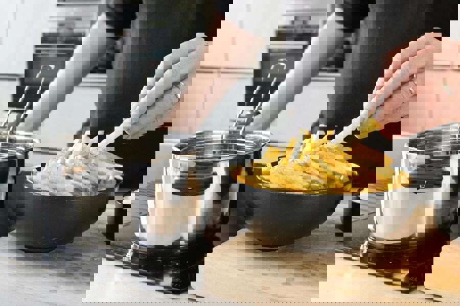 KitchenCraft Stainless Steel Large Chip Fryer and Basket