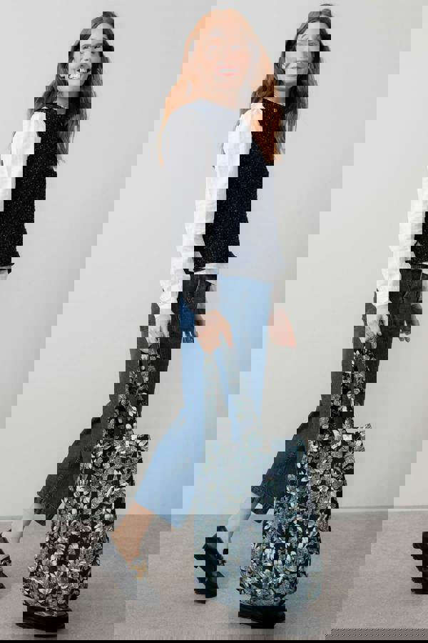 Lily & Me Jumbo Cord Tote Bag Navy