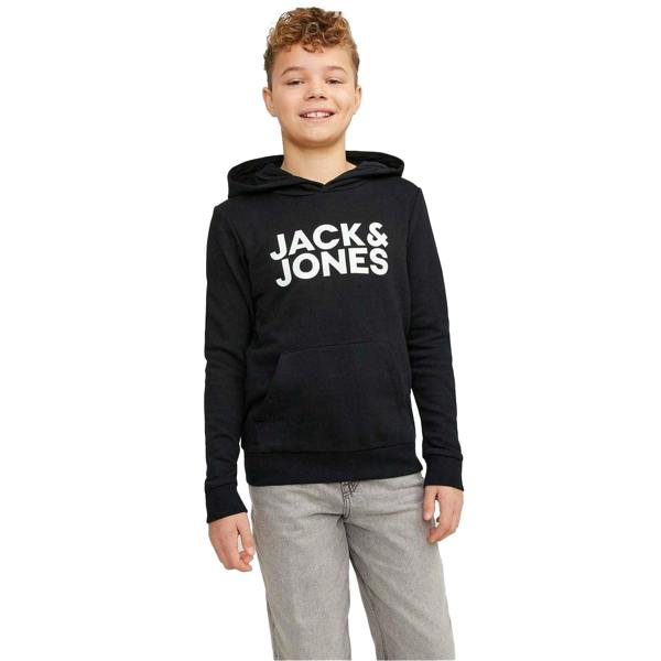 Jack And Jones Boys Bradley Drawstring Hoodie - Black - 