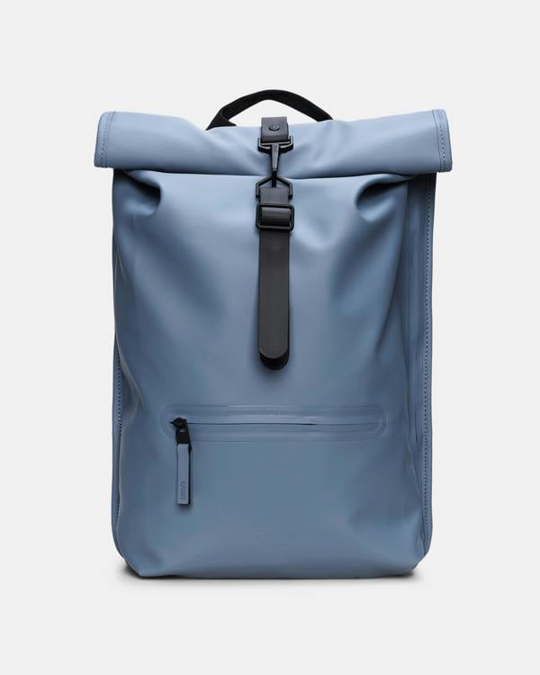 Rains Unisex Rolltop Rucksack in 172 Blue Dusk