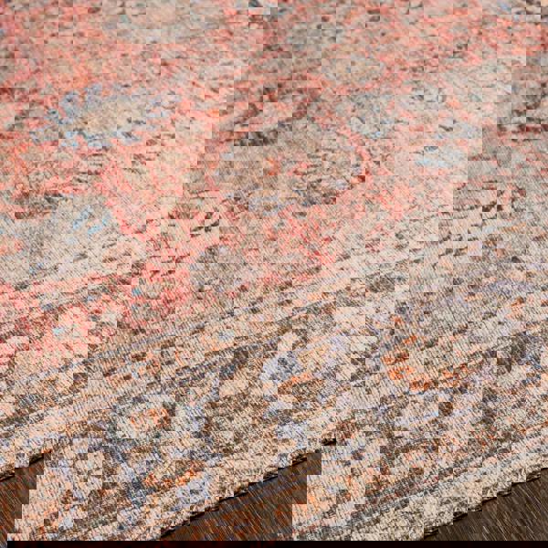 Livabliss Colin-Washable Brown Orange Grey Traditionnal Vintage Boho Rug