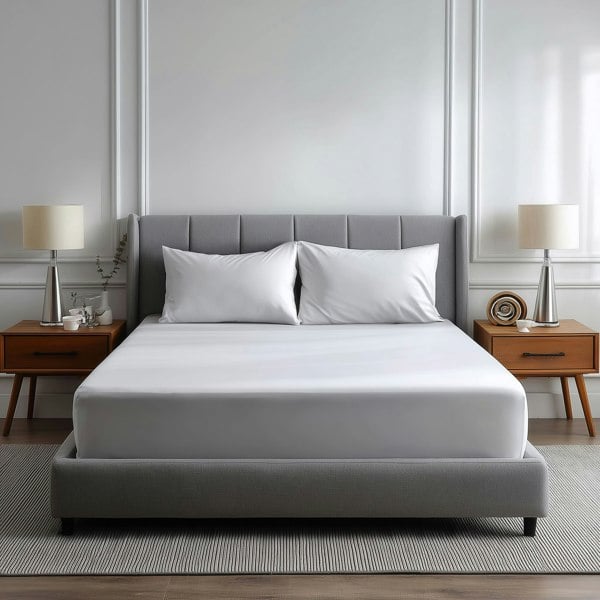 Snug City Luxury 200TC Soft Touch Fitted Sheet Bed Linen 40cm Extra Deep Skirt