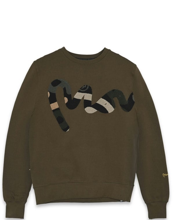 Money Big Sig Chenille Crew Sweat Tan