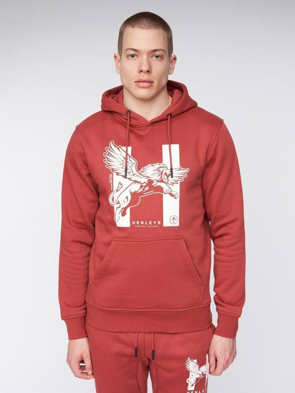 Henleys Curveball Hoodie - Deep Red