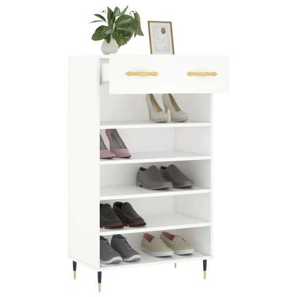 Berkfield Shoe Cabinet White 60x35x105 cm Engineered Wood