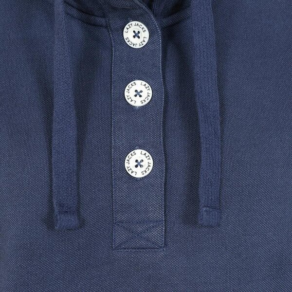 Lazy Jacks LJ301 - Ladies Pique Sweatshirt - Twilight - Navy Drawstrings