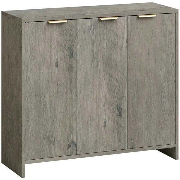 Sideboard Cabinet, Modern Storage Cabinet with 3 Doors and Adjustable Shelves for Living Room, Dining Room, Grey