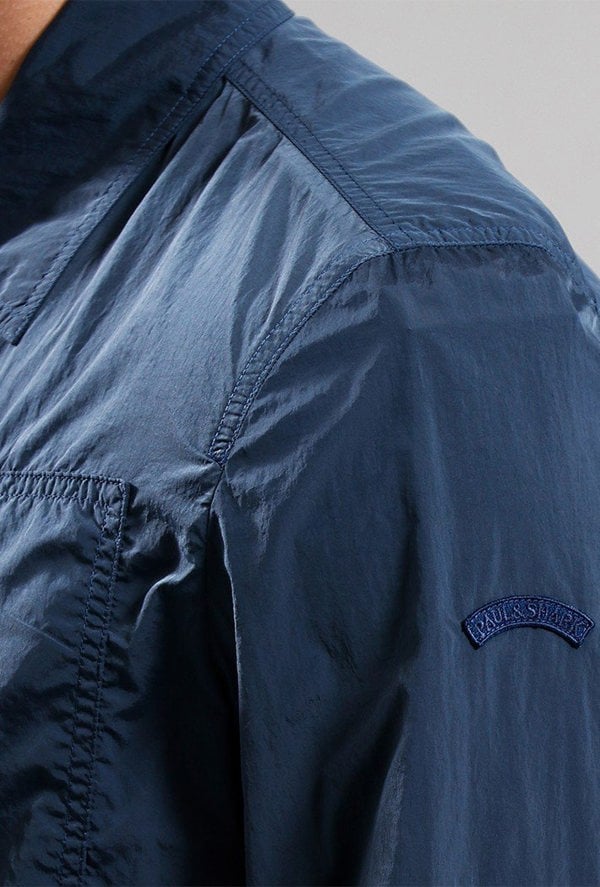 Paul & Shark Men's Garment Dyed Nylon Overshirt - Blue