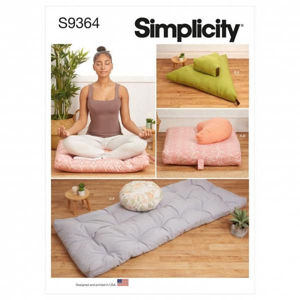 Simplicity Sewing Pattern 9364, Cushions OS (One Size) - Easy