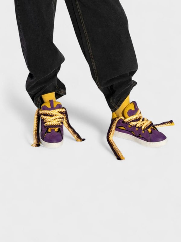 Lanvin Curb Sneakers Purple Yellow