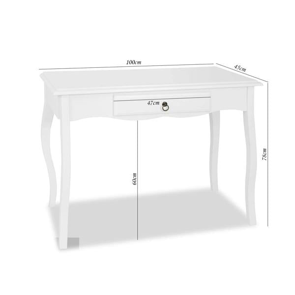 Statement Furniture Romance Dressing Table with Drawer. French Style Vanity Unit