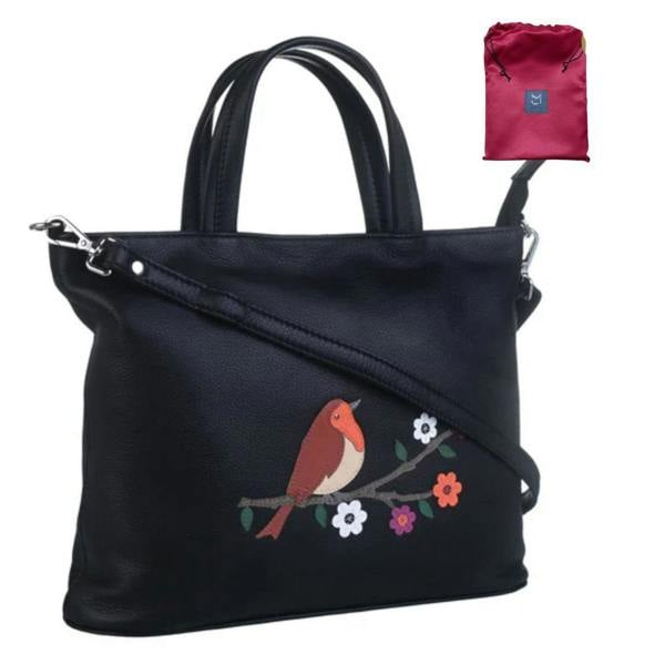 Mala Leather Robin Bird Multi-Way Leather Grab Bag