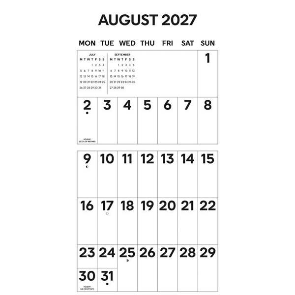 Essential, Big Letters, Big Numbers Calendar 2027, Wall Calendars, Month To View, Basics, Gift