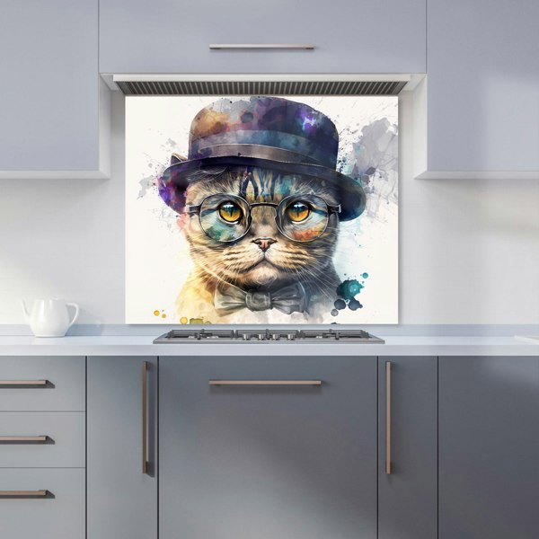 Warren Reed - Designer Scottish Fold Cat Splashart Kitchen Splashback