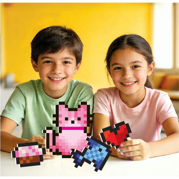 4M Pixoeasy Cat | Pixel Art Kit | Craft Set for Kids