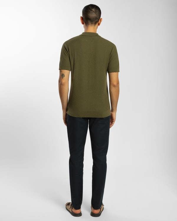 Steel & Jelly Textured Knitted Polo Shirt