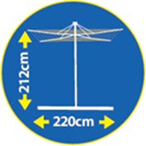 Hills Supex Hoist Ultra Heavy Duty 4 Arm Garden Rotary Airer - 35 Meter Drying Line