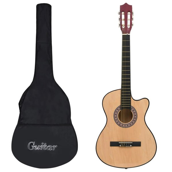 Berkfield 12 Piece Western Acoustic Cutaway Guitar Set with 6 Strings 38