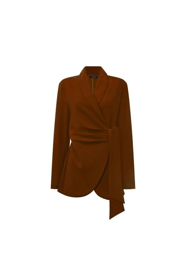 James Lakeland Rust Side Sash Blazer