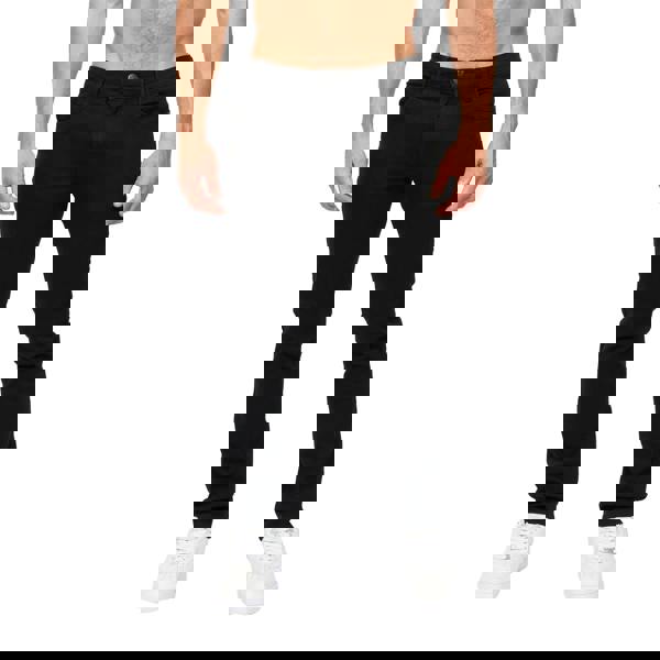 Crosshatch Mens Draker Straight Leg Jeans - Black - 