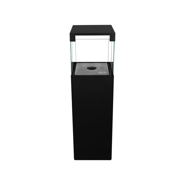 BIOFireplacesGMT Freestanding Bio Fireplace Patio Black Matt Ventless