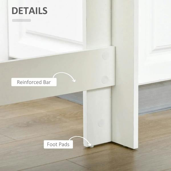 Bar table base detail with reinforced support bar and foot pads