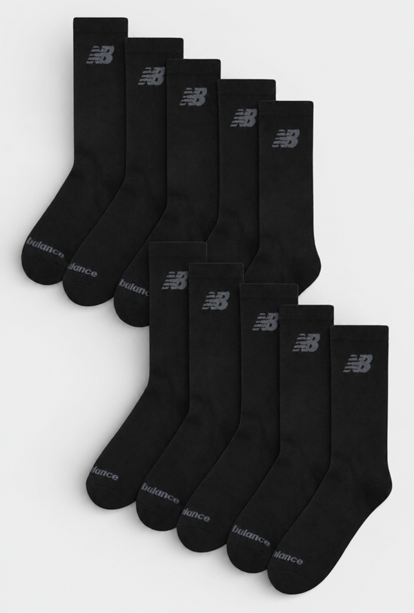 New Balance 10-Pack Cushioned Crew Socks