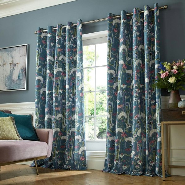 Voyage Maison Hermione Indigo Eyelet Ring TopCurtains