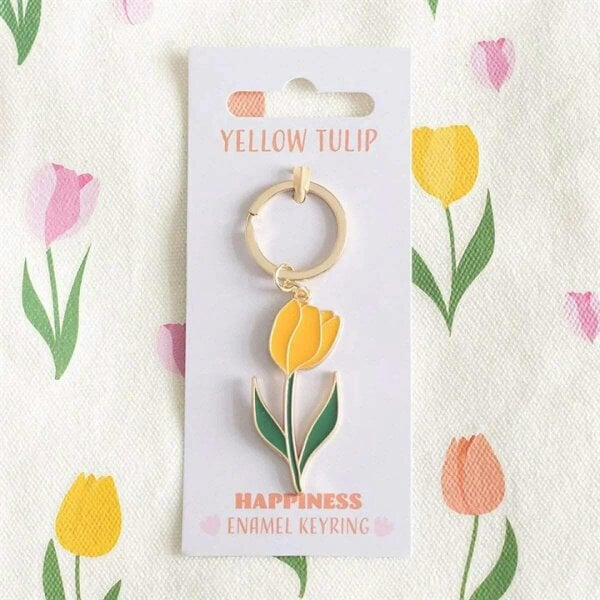Bobobiy Yellow Tulip Keyring