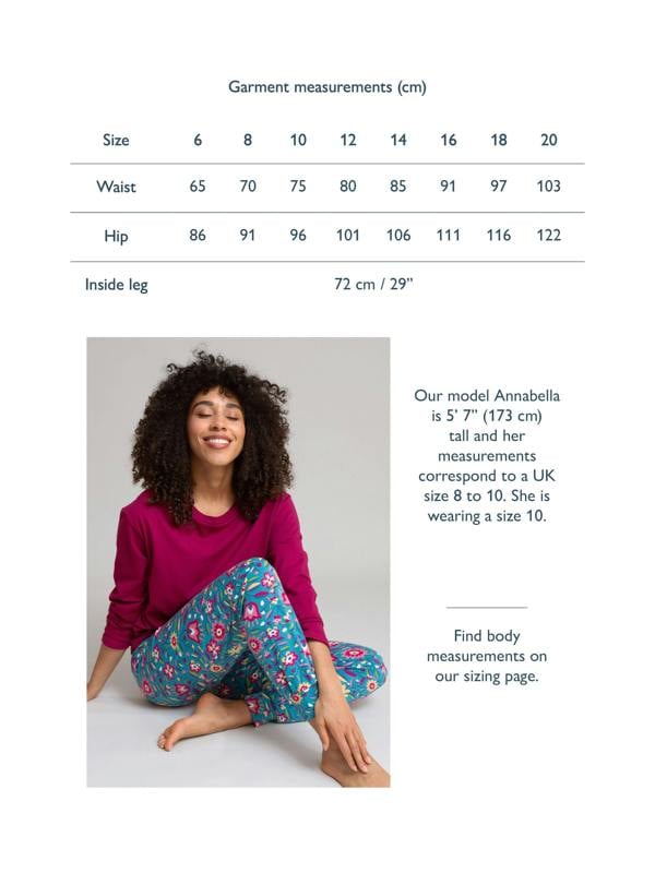 Kite Womens Organic Folksy Bloom Lyme Cuffed Loungers