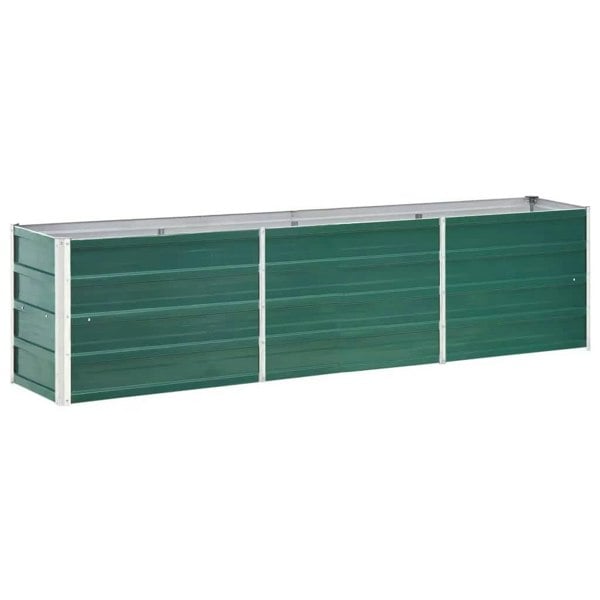 Berkfield Garden Raised Bed Galvanised Steel 240x40x45 cm Green