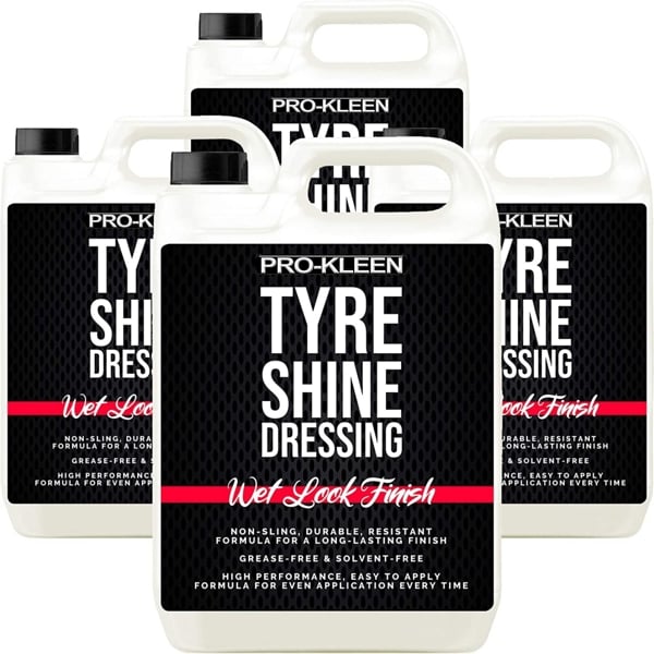 ProKleen Pro-Kleen Tyre Shine Dressing - Wet Look Non-Sling & Solvent Free Formula - Tyre Protector Easy to Use Formula (20 Litres)
